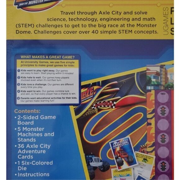 Nickelodeon Blaze and the Monster Machines Axle City Adventure Board Game New - Picture 6 of 7